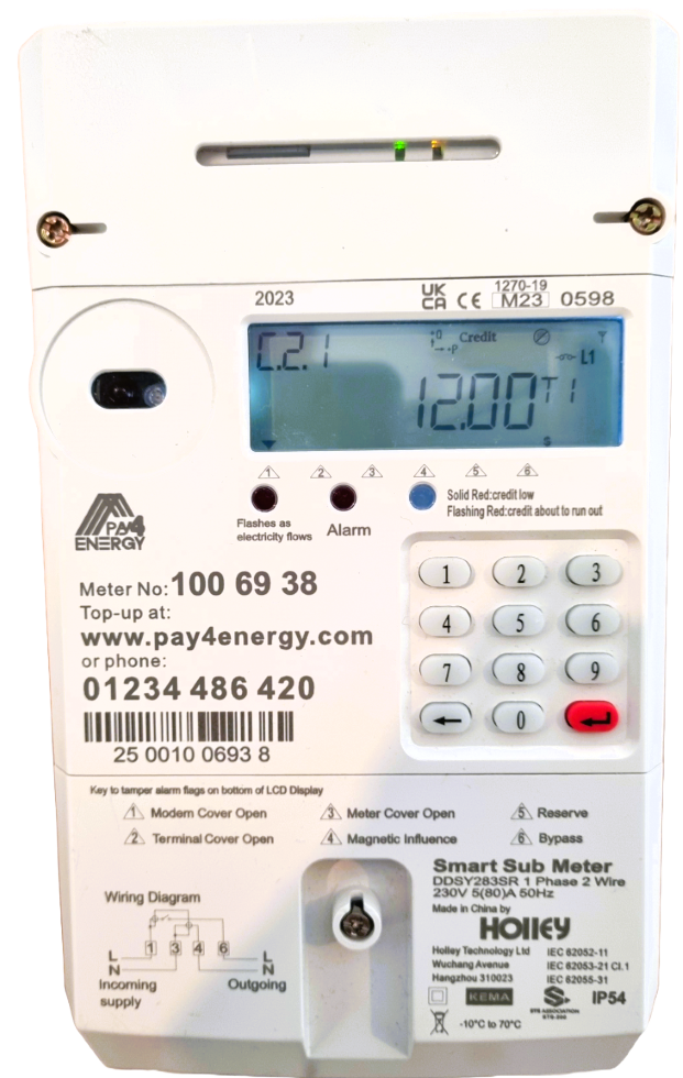 Pay4Energy Single Phase with Integrated Keypad